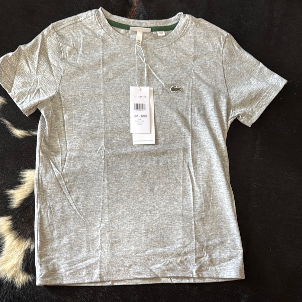 Lacoste Heather Gray Crewneck Tee